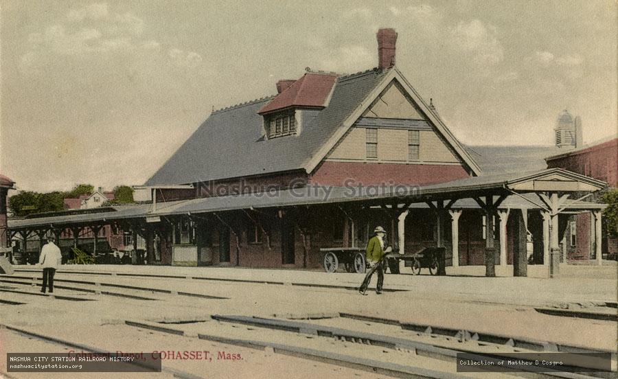 Postcard: Cohasset Depot, Cohasset, Massachusetts